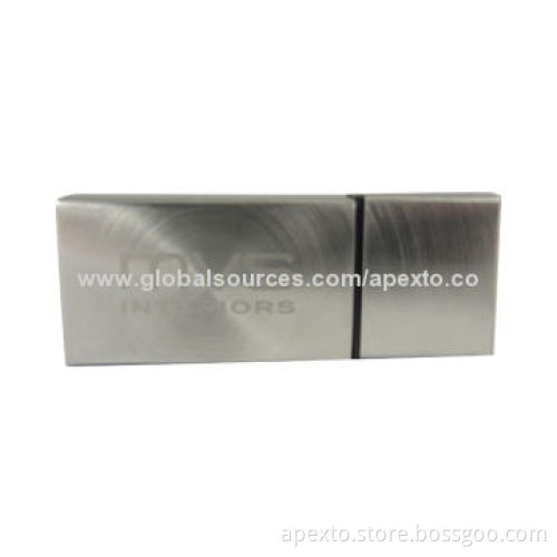 Stainless steel USB flash drive, laser engraving, customized logos are welcome, 2 to 16GB capacities